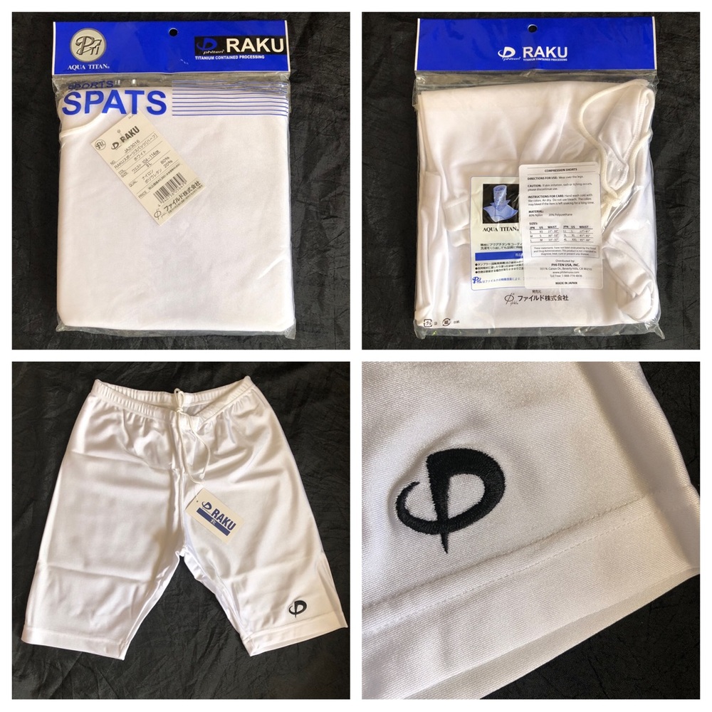 Phiten Raku Aqua Titanium Sports Spats / Compression Shorts